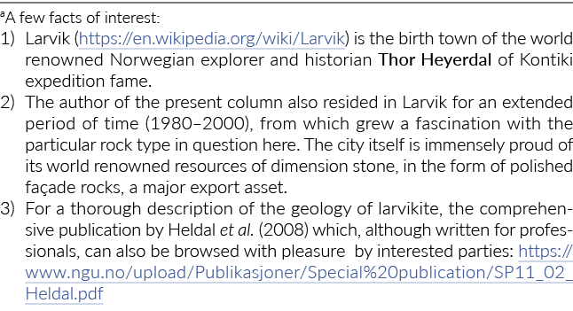 aA few facts of interest: 1) Larvik (https://en.wikipedia.org/wiki/Larvik) is the birth town of the world renowned No...