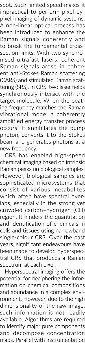 spot. Such limited speed makes it impractical to perform pixel by pixel imaging of dynamic systems. A non linear opti...