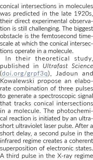 conical intersections in molecules was predicted in the late 1920s, their direct experimental observation is still ch...