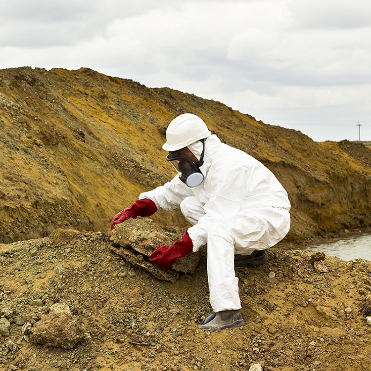 Chemical analysis of contaminated soil for sound environmental site