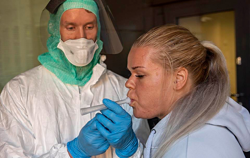 Noninvasive breath test for COVID19 using GCIMS Spectroscopy