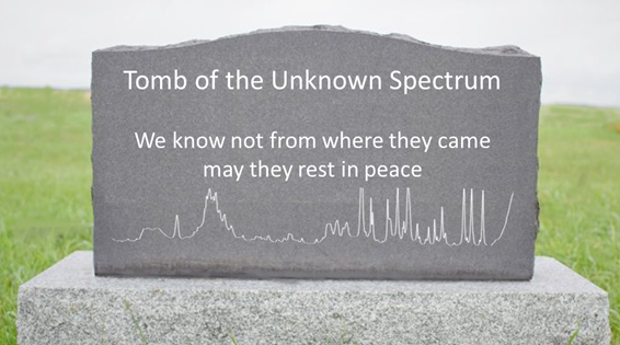 Spectrum on tomb stone