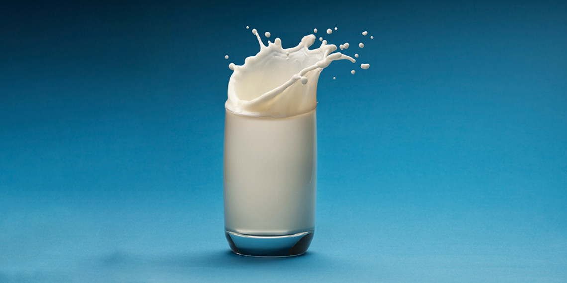 Photo of milk in a glass