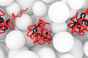 Depiction of the state of the protein α-synuclein in living, healthy cells. Credit: Philipp Selenko