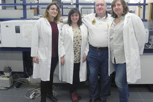 Photo of University of Valencia researchers Úrsula Escrivá, María Jesús Andrés, Vicent Andreu and Yolanda Picó