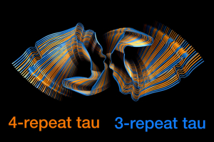 Drawing of the two types of tau protein