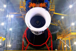 Photo of jet engine being tested