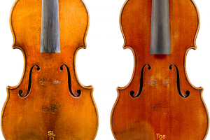 Photo of two violins used in the investigation