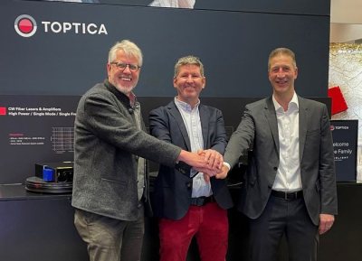 Photos of Dr Wilhelm Kaenders (Founder & Member of the executive board of TOPTICA Photonics AG), Dr Nicholas Traynor (Founder and President of Azurlight Systems who will become President of TOPTICA Photonics SAS) and Dr Juergen Stuhler (Vice President Quantum Technologies at TOPTICA Photonics AG who will become General Manager of TOPTICA Photonics SAS).