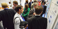 Visitors at a poster session