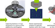 This image shows the workflow of the Lab-on-a-Disc device. Credit: Ute Neugebauer/ Jena University Hospital Schematic of the workflow of the Lab-on-a-Disc device
