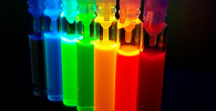 Photo of quantum dots in tubes