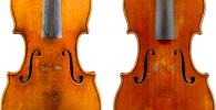 Photo of two violins used in the investigation