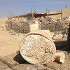 Photo of the old cheese in its container at the excavation site in Egypt.
